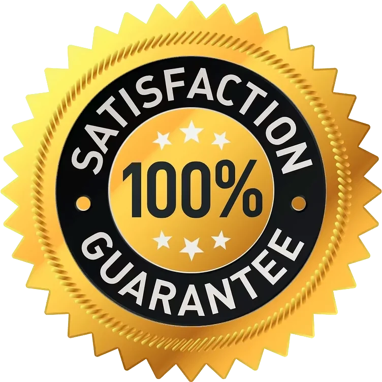 100% satisfaction guarantee badge
